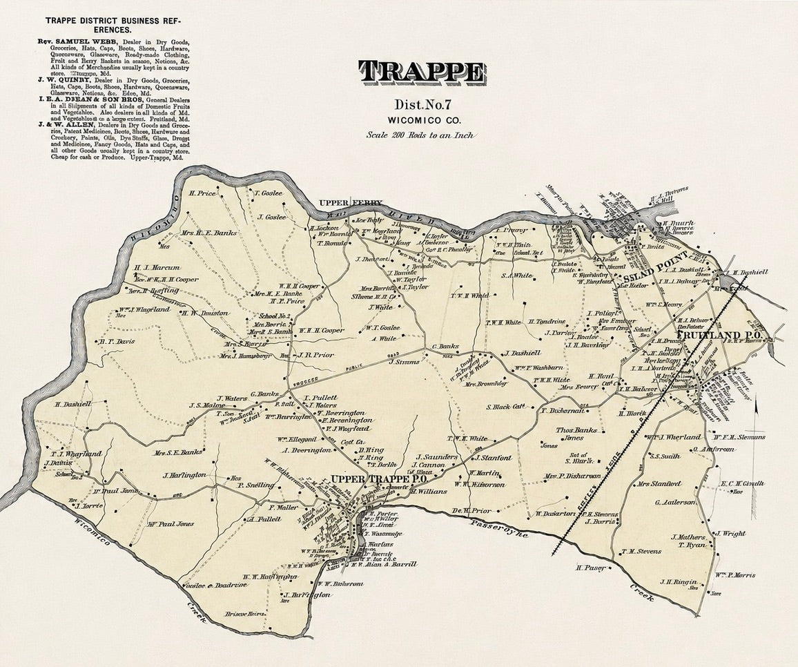 Trappe: Upper Ferry, Shad Point, and Fruitland in Wicomico County, Maryland, 1877