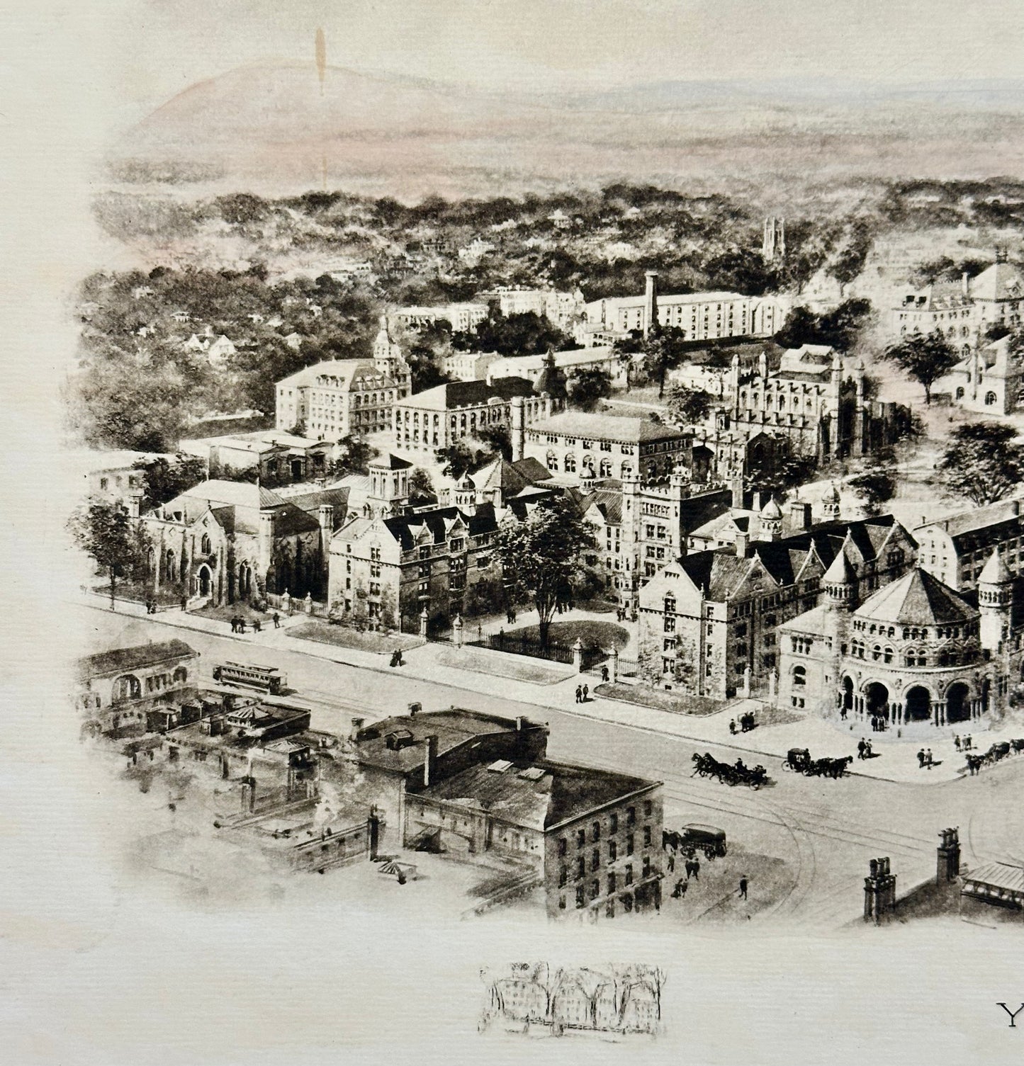 Yale Universtiy Engraving, After Richard Rummell, c.1913 — Original Print Wove Paper
