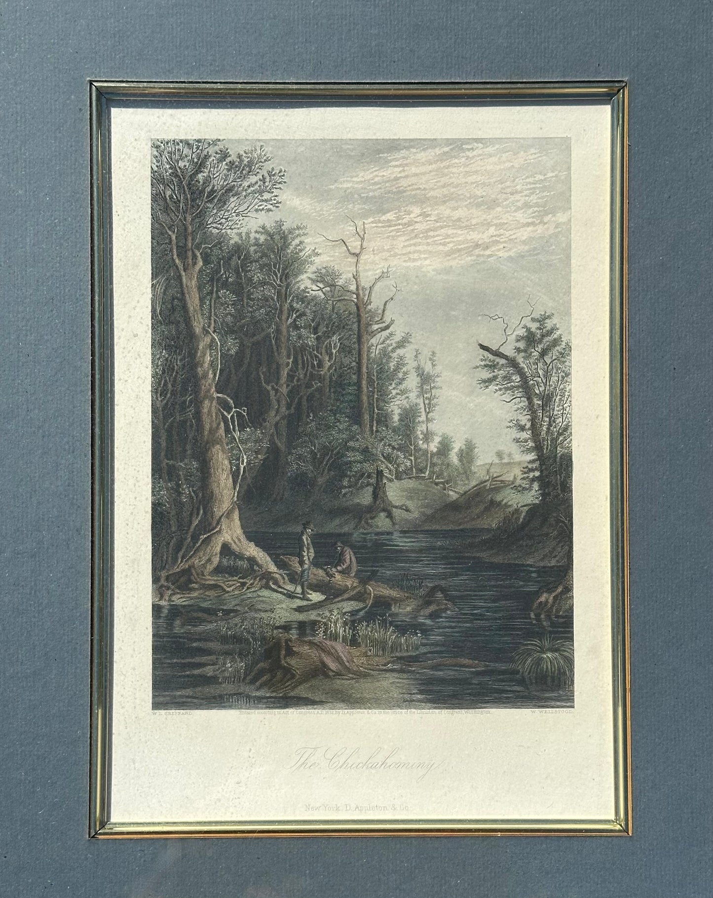 Chicahominy, Virginia Original framed print, 1872