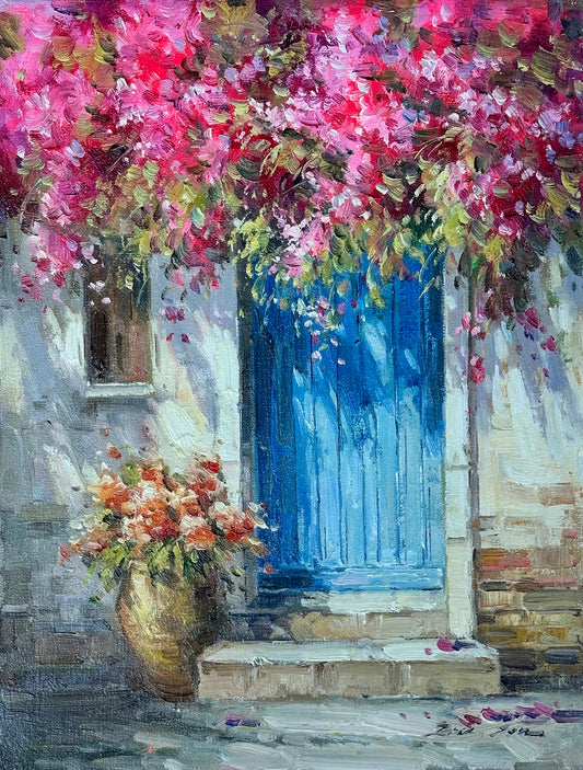 Coastal Doorway Painting by Eric Sam, Unframed