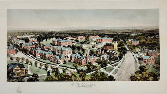 Smith College Engraving, After Richard Rummell, c.1913 — Hand-Colored Print Wove Paper