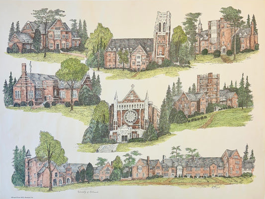 University of Richmond Print by Liz Bryant