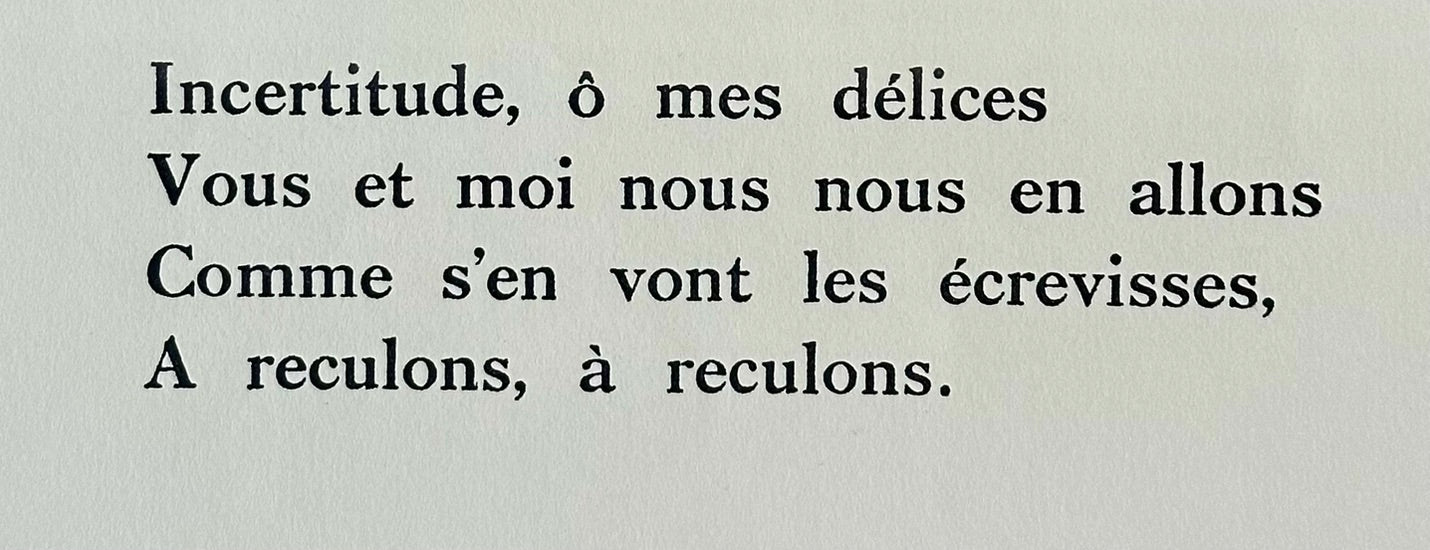 Crayfish Poem after Raoul Dufy, 1911