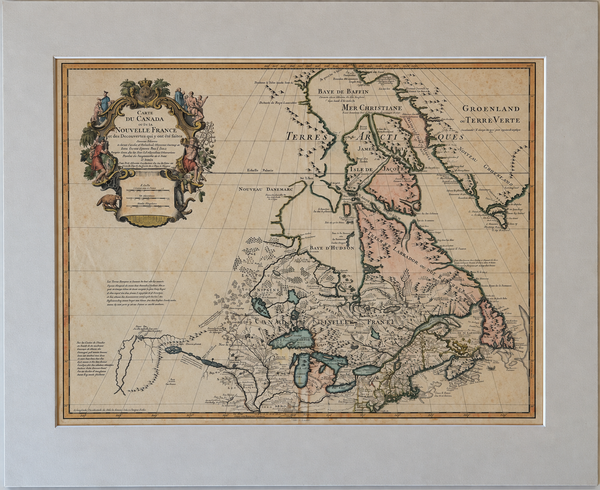 Great Lakes and Canada Map — by Guillaume Delisle, Dezauche, Paris, 1783