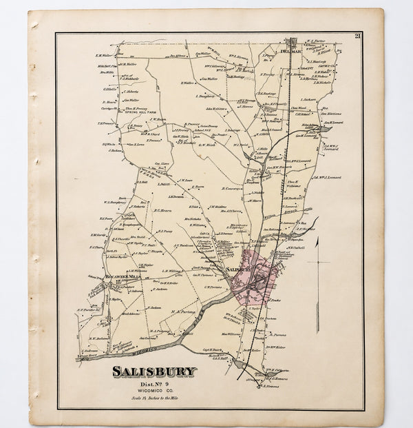 Salisbury, Maryland & Rocawakin Mills, 1877