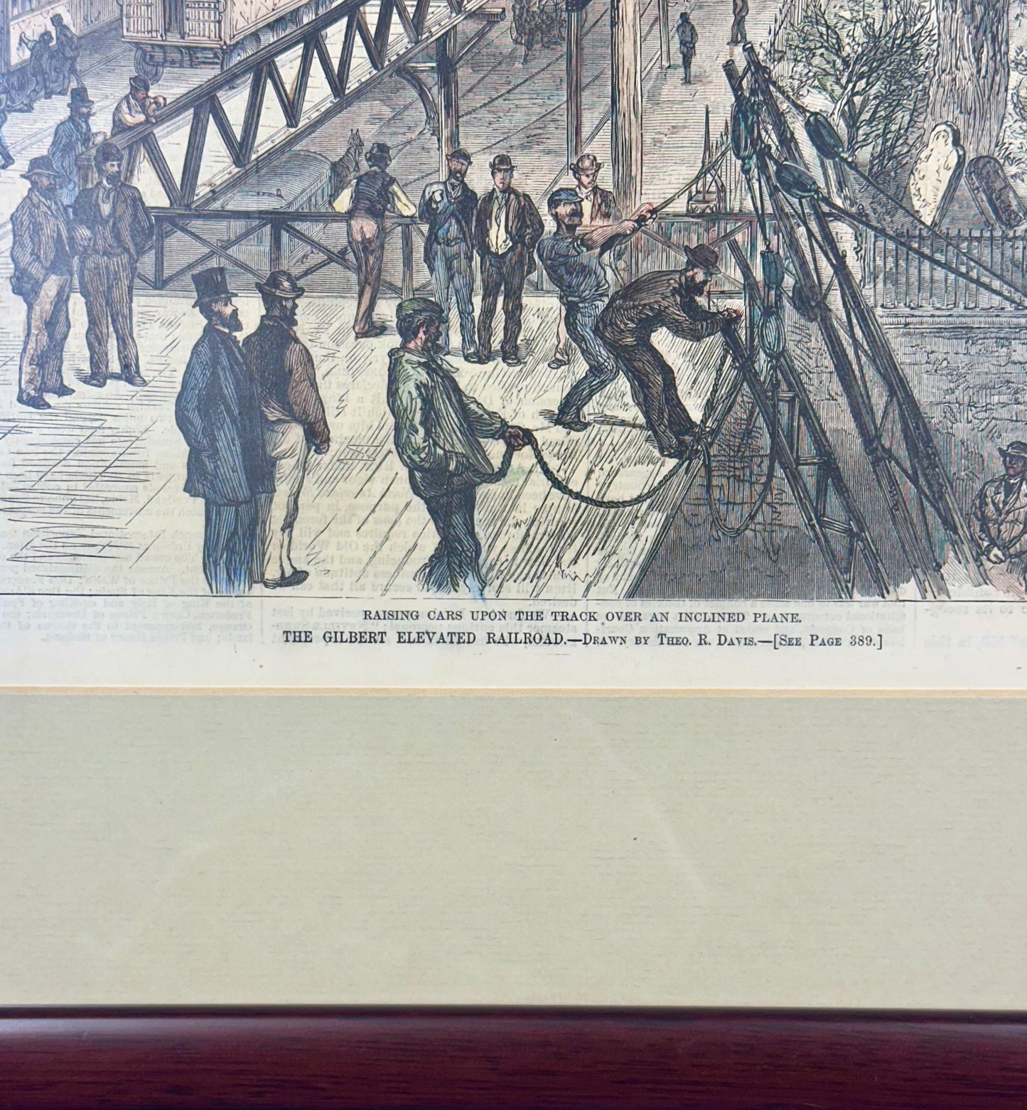 New York City Elevated Train (6th Avenue), 1878 (Framed)