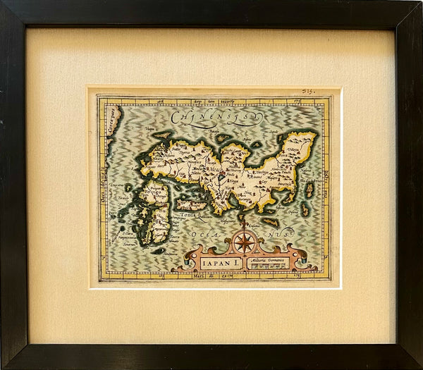 Map of Japan by Hondius, 1607 (framed)