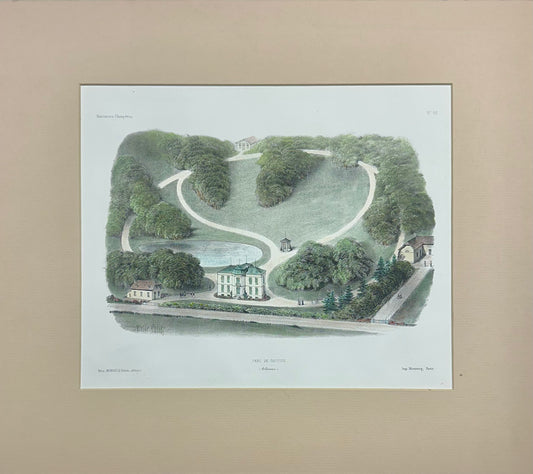 Parc De Gastines Original Lithograph, 1860