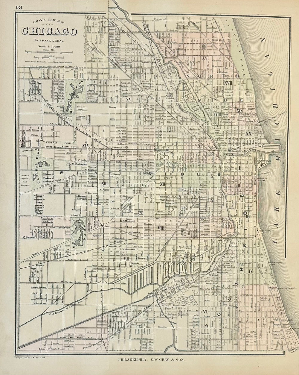 Chicago, Original Engraving by Gray, 1870