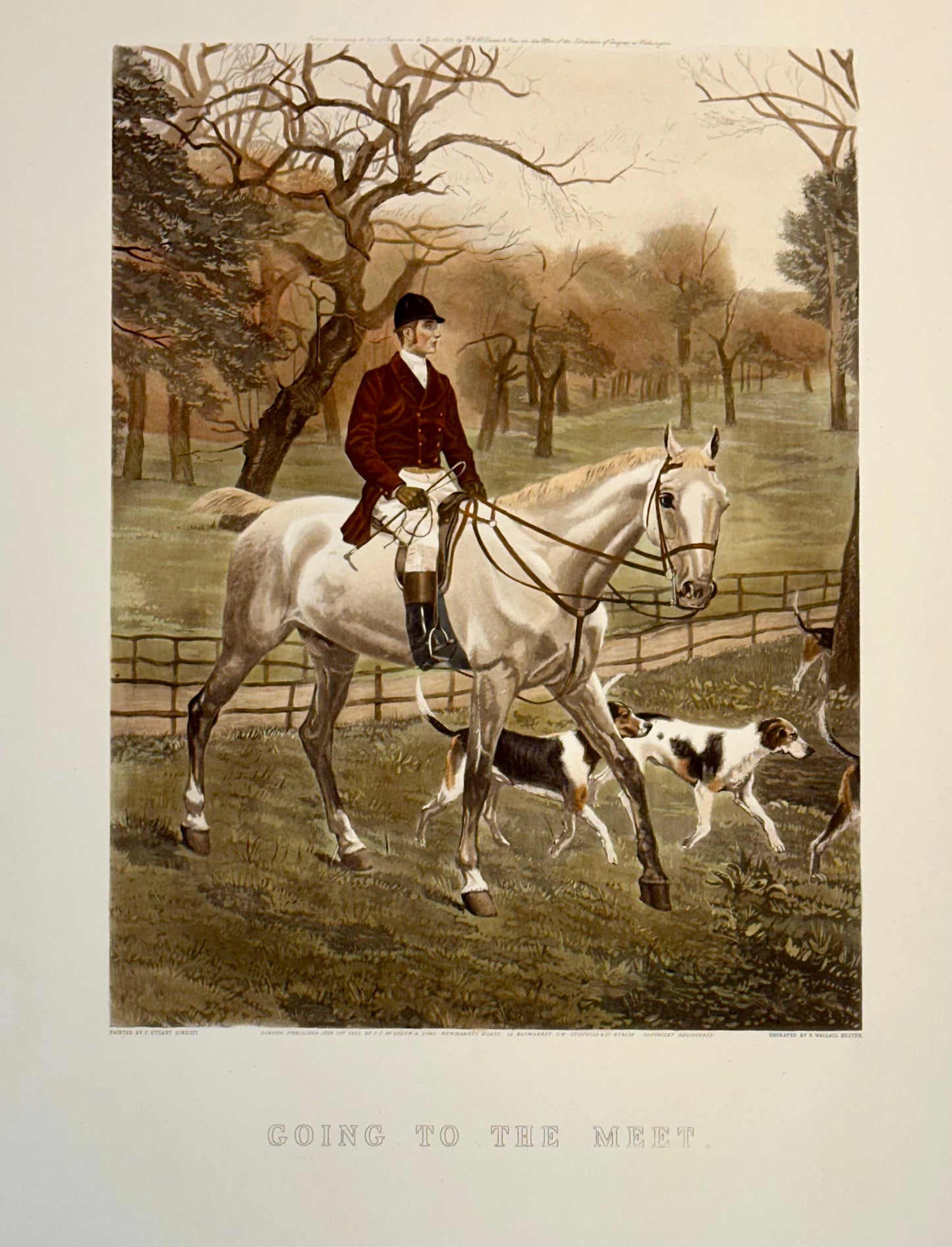 Going to the Meet, engraving by Wallace Hester, 1893