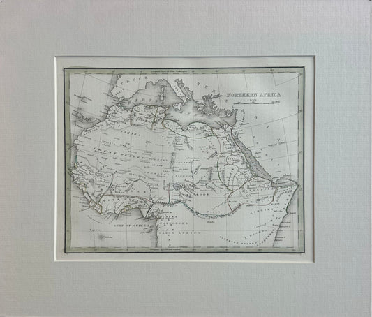 Northern Africa, Original Map by Bradford, 1835