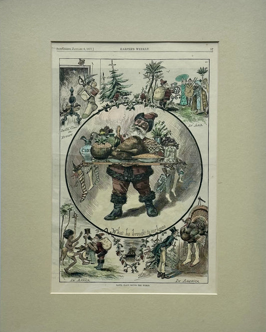 Santa Claus Round the World, Original Print, 1877
