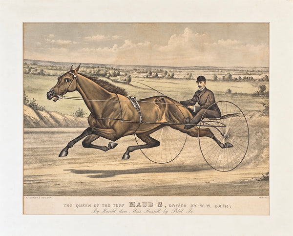 The Queen of the Turf: Maud S. — Antique Equestrian Lithograph by Currier & Ives, 1880