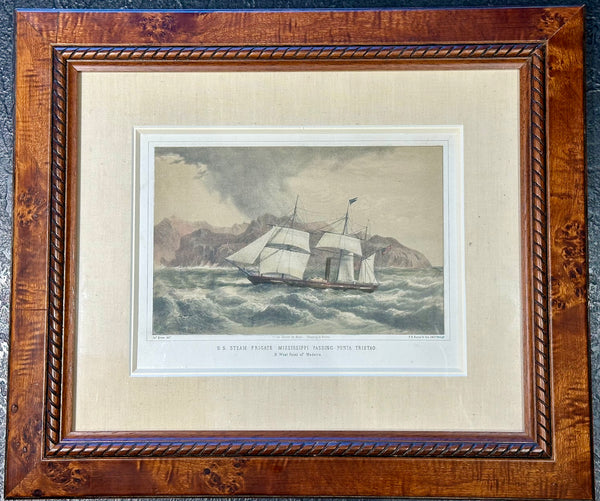 United States Steam Frigate Mississippi Passing Punta Tristao, Ca. 1860