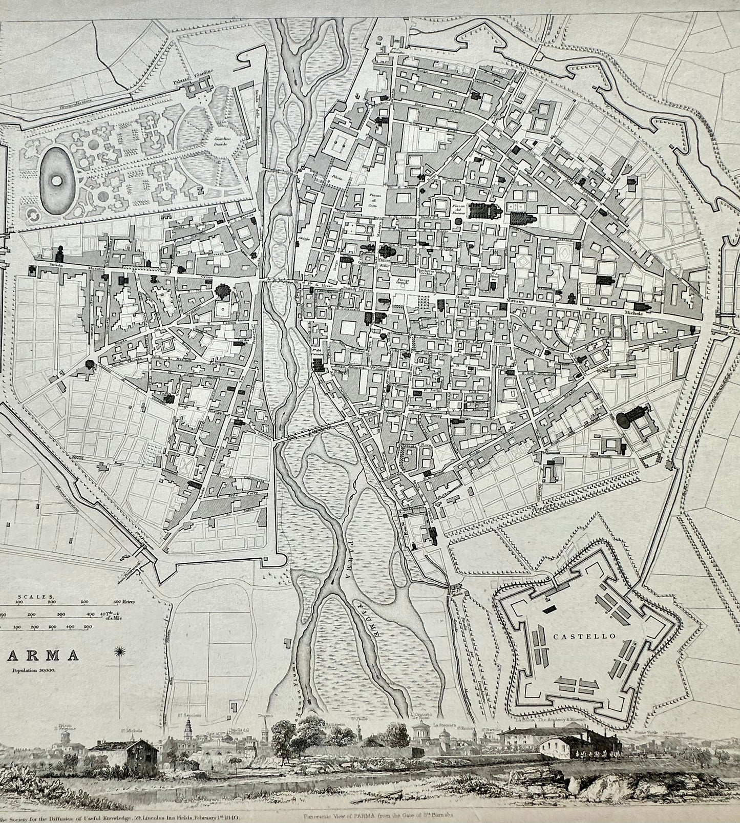 Parma Italy, Original Map, 1834 – Antique Prints, Inc.