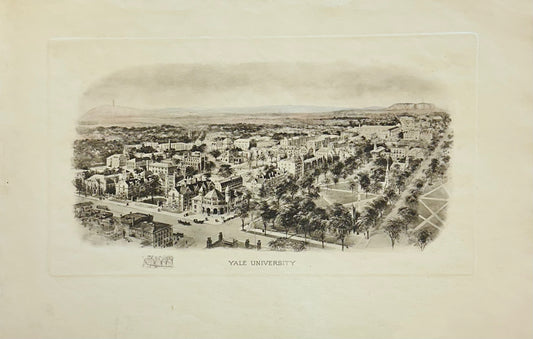 Yale Universtiy Engraving, After Richard Rummell, c.1913 — Original Print Wove Paper