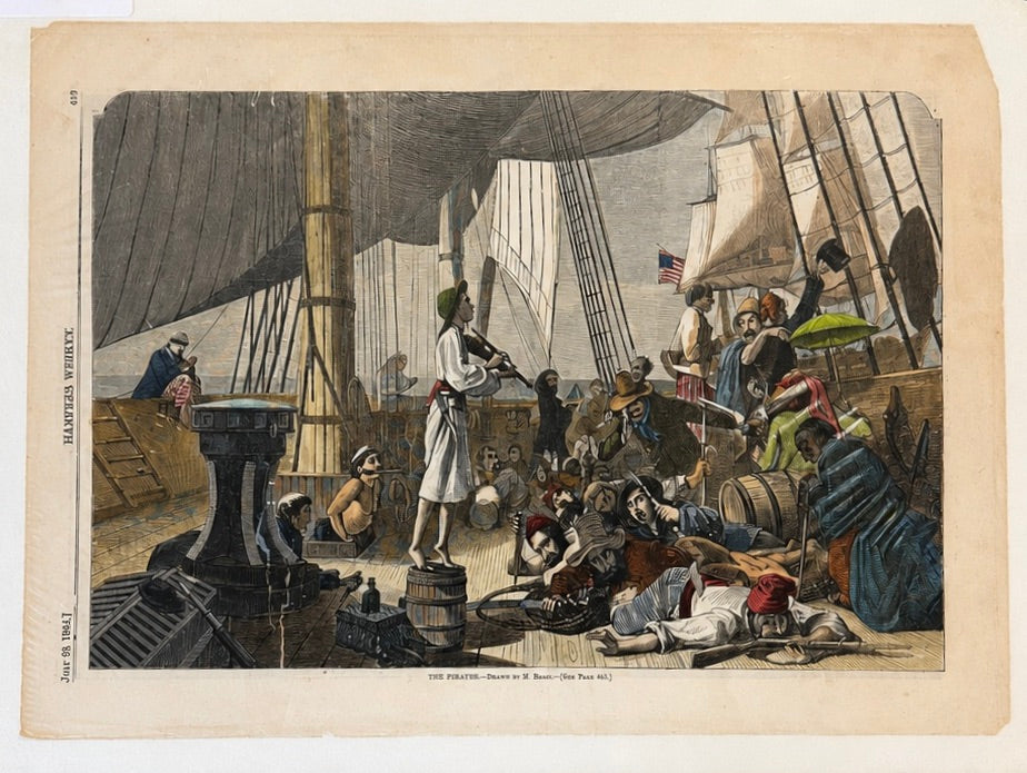 The Pirates, Original Print Harper's Weekly, July 1861