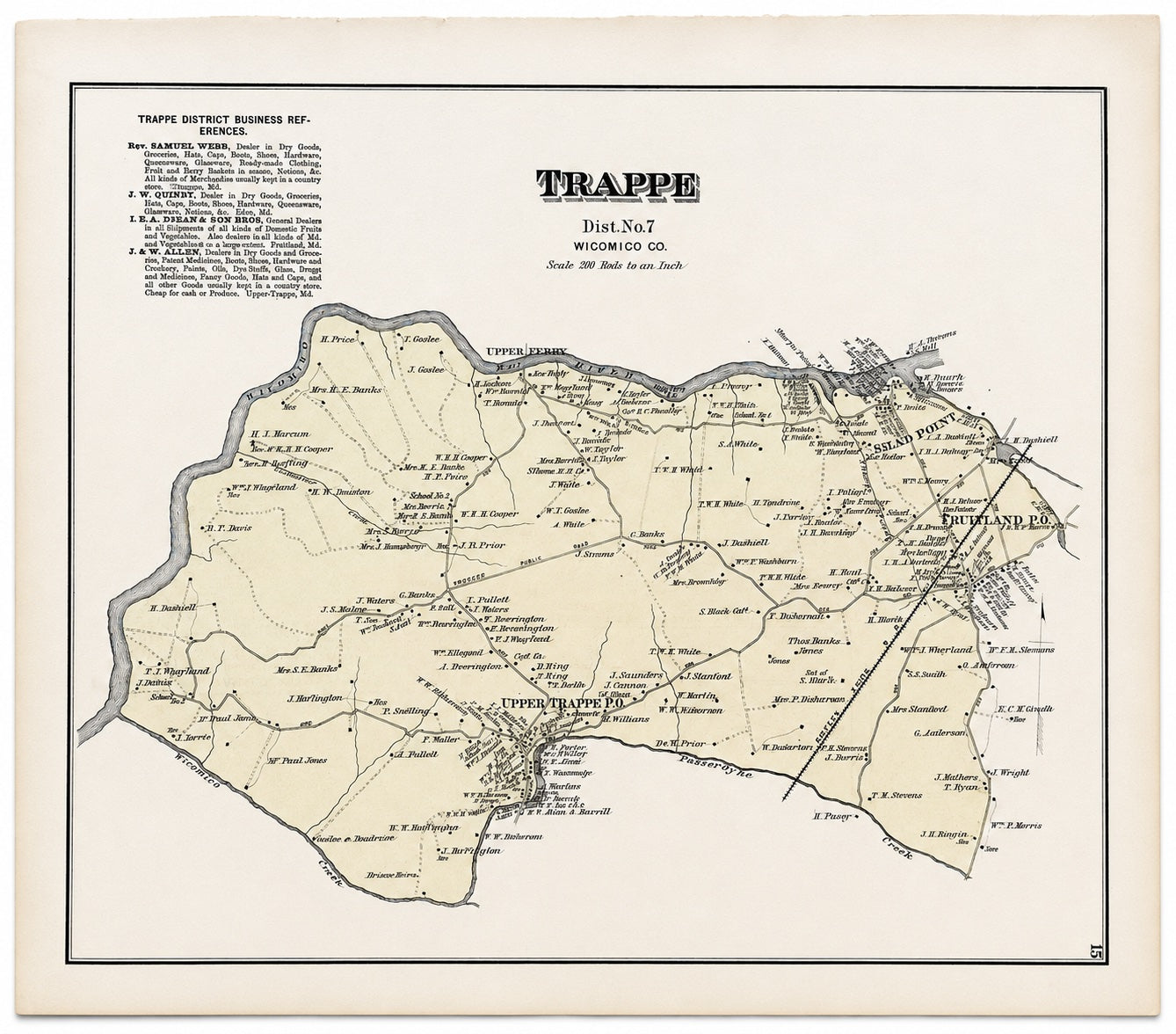 Trappe: Upper Ferry, Shad Point, and Fruitland in Wicomico County, Maryland, 1877