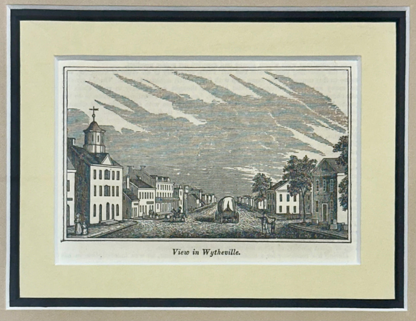 Wytheville, Virginia Original print, 1855 (framed)