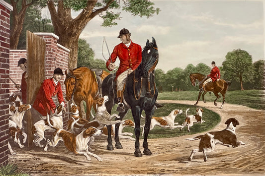 A Hunting Morning, engraving by Sheldon Williams, 1878