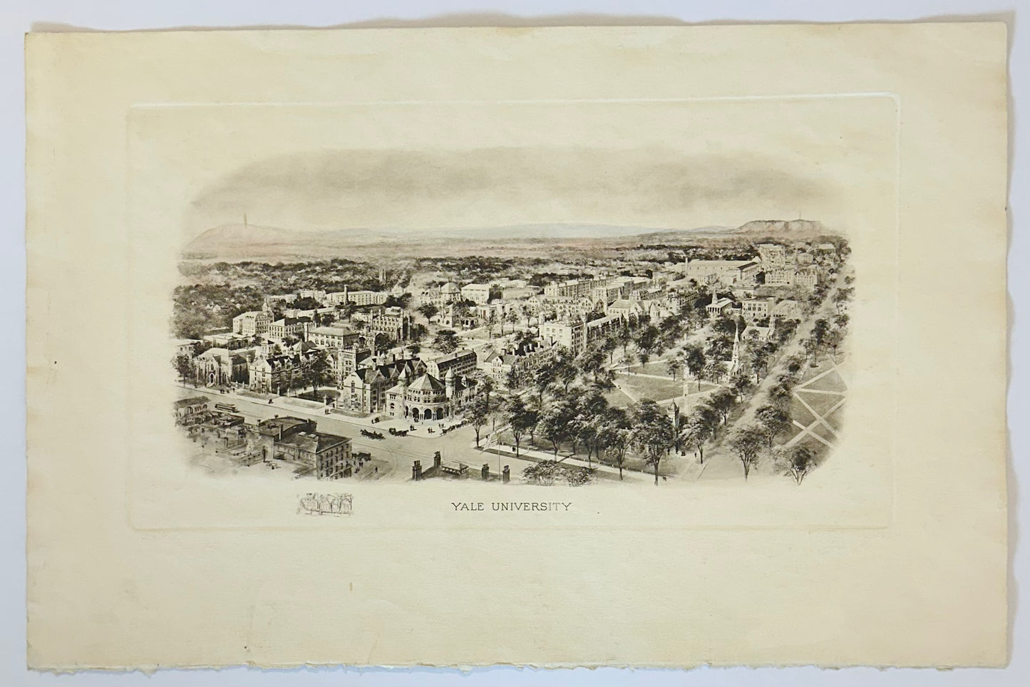 Yale Universtiy Engraving, After Richard Rummell, c.1913 — Original Print Wove Paper