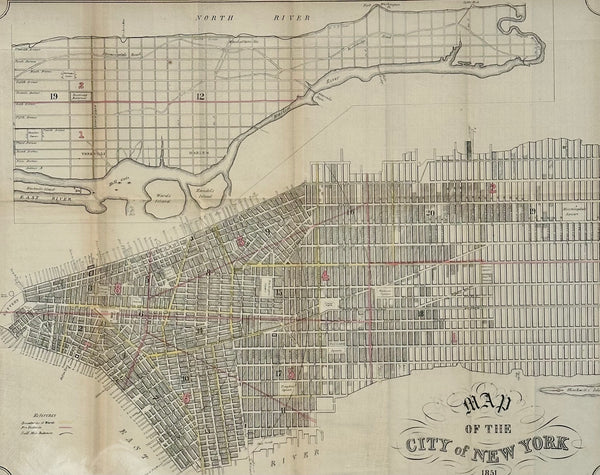 New York City Lithograph, 1851 – Original from Valentine’s Manual (21 × 17¼ in.)