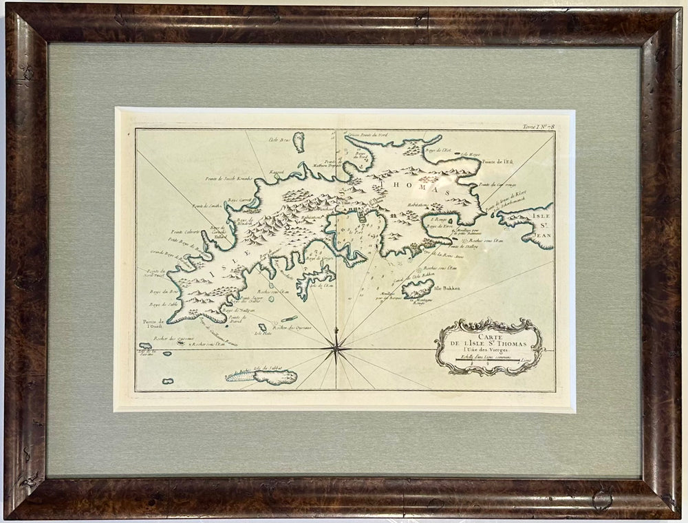 St Thomas, Virgin Islands by Jaques Nicolas Bellin, 1764