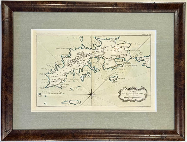 St Thomas, Virgin Islands by Jaques Nicolas Bellin, 1764