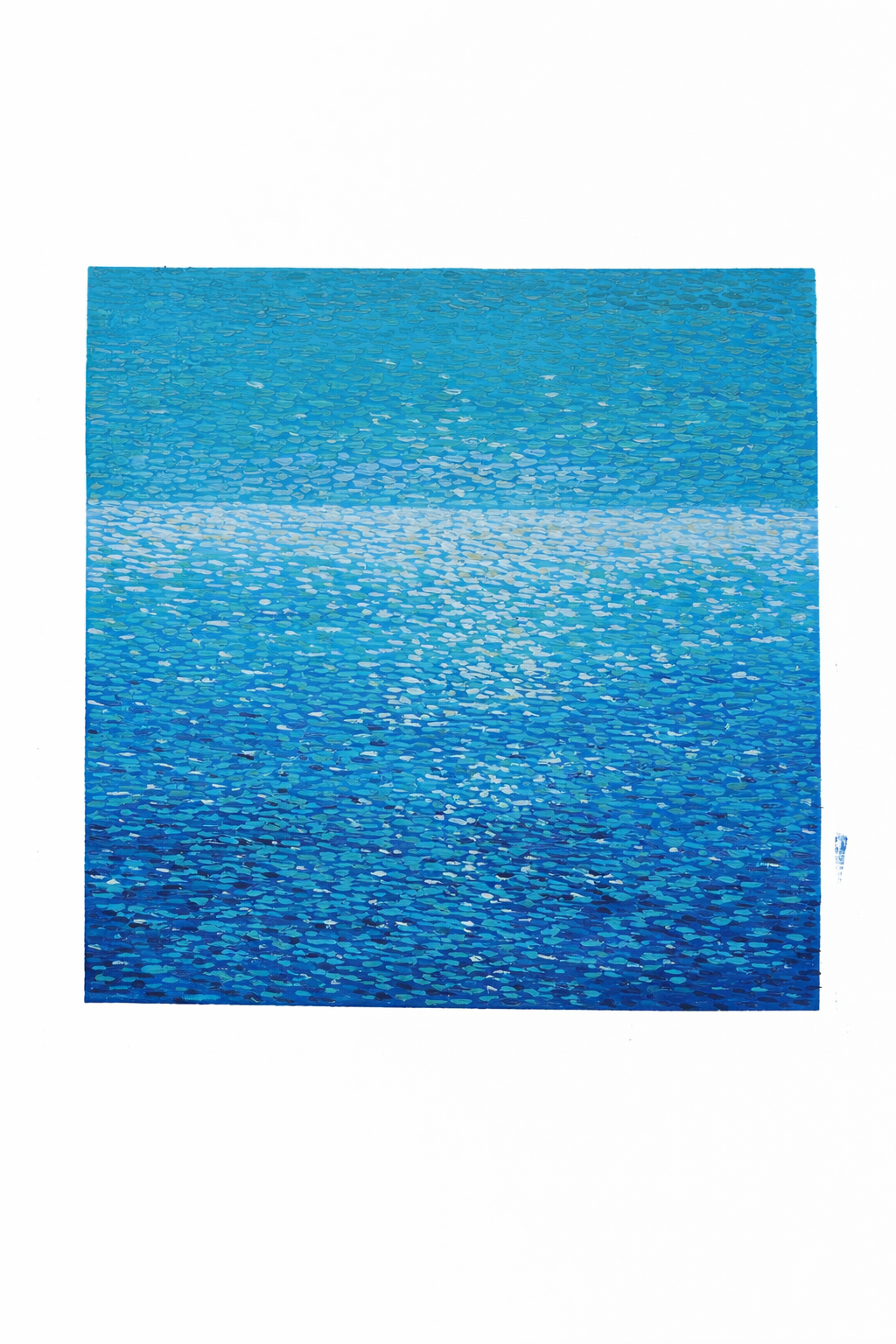 Seascape Shimmering Water — Original Oil Painting, Unstretched, By Ryan C. (30" x 40")