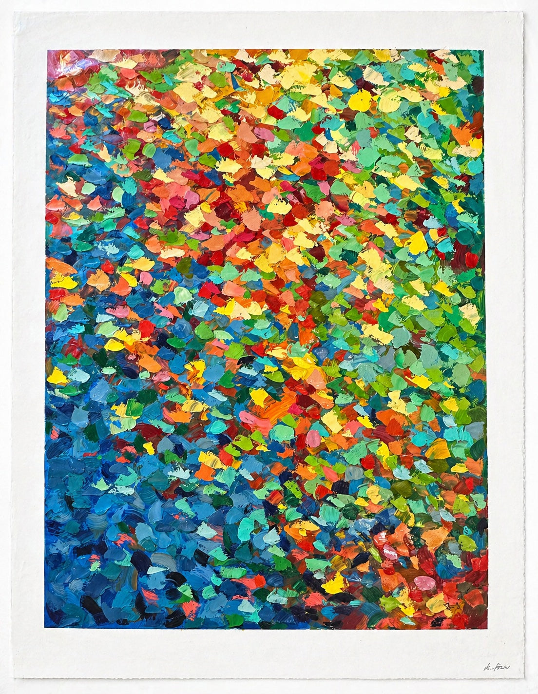 Abstract Painting on Canvas – Textured Palette Knife Style – Unstretched 36 x 48 Large Modern Contemporary Painting on Canvas – Textured Palette Knife Style – Unstretched 36 x 48 Modern Contemporary