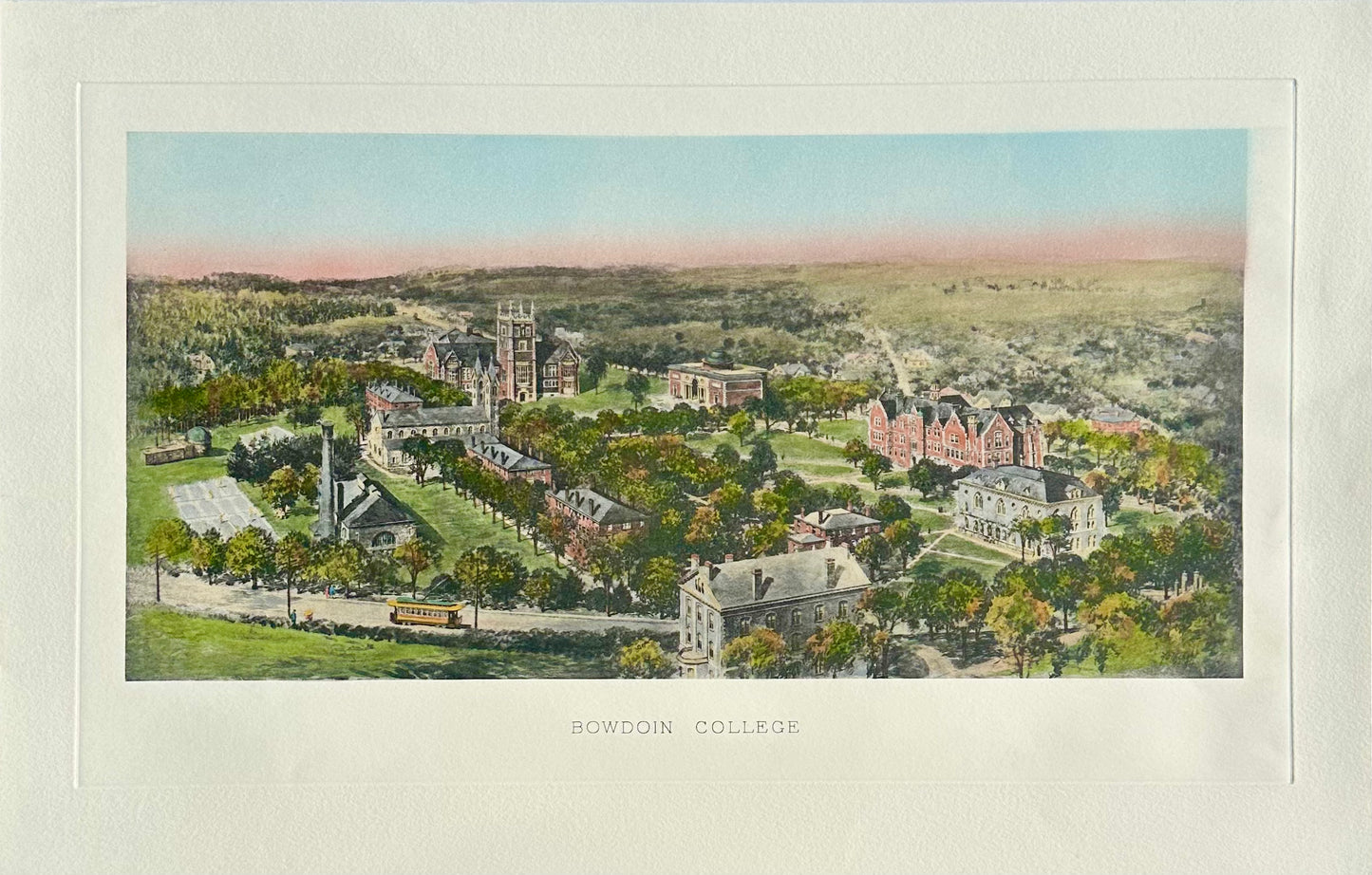 Bowdoin College Early 20th Century Antique Print
