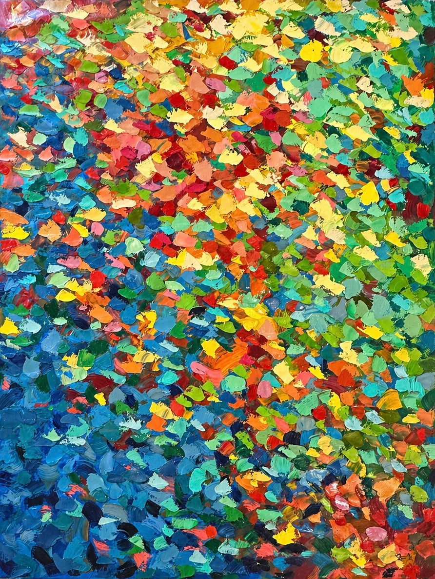 Abstract Painting on Canvas – Textured Palette Knife Style – Unstretched 36 x 48 Large Modern Contemporary Painting on Canvas – Textured Palette Knife Style – Unstretched 36 x 48 Modern Contemporary