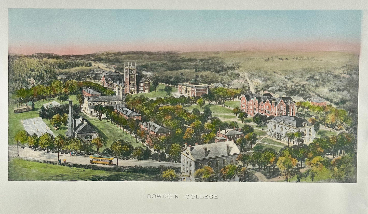Bowdoin College Early 20th Century Antique Print