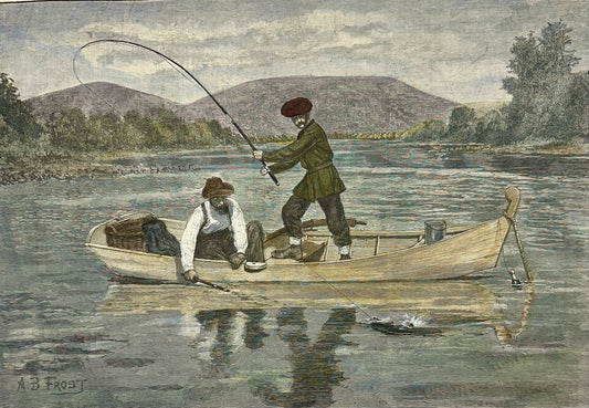 Black Bass Fishing after AB Frost Original Print, 1882