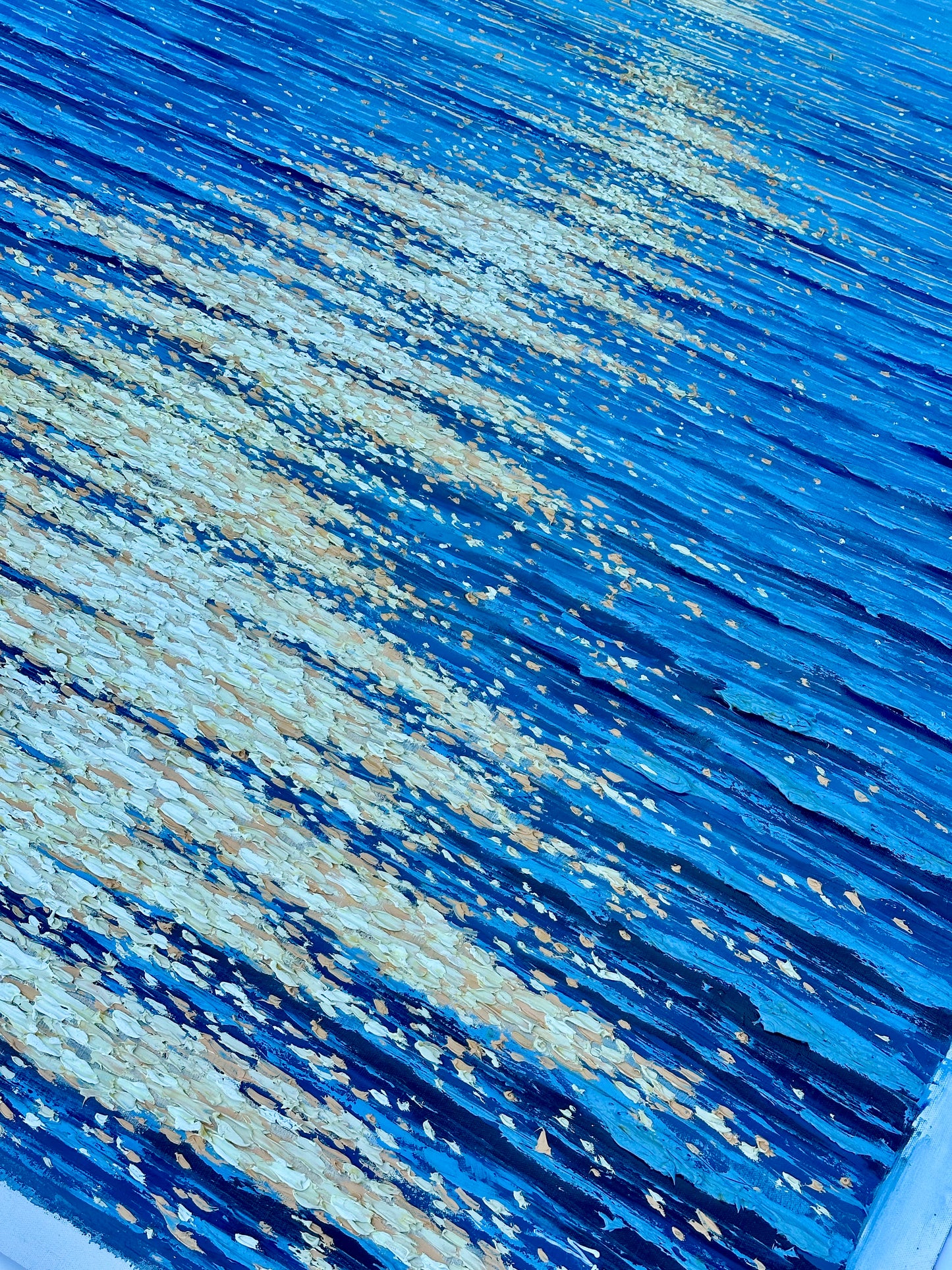 Moonpath — Seascape Original Oil Painting, Unstretched, by Samuel H. (36" X 48")